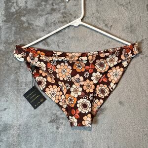Skatie Byron Print 70’s Floral Print Swim‎ Bottoms Size XL New